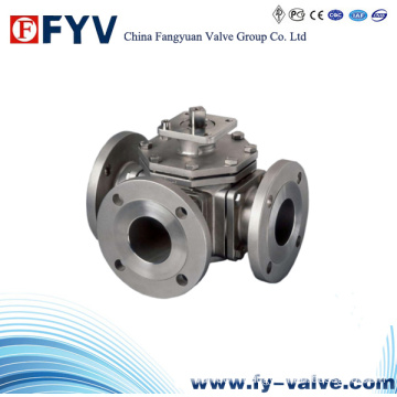 API6d Cast Steel 3 Ways Ball Valves